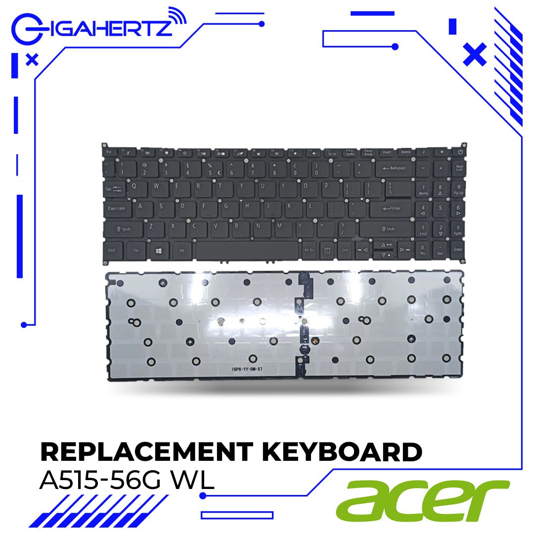 Replacement Keyboard for Acer A515 - 56G WL | Gigahertz