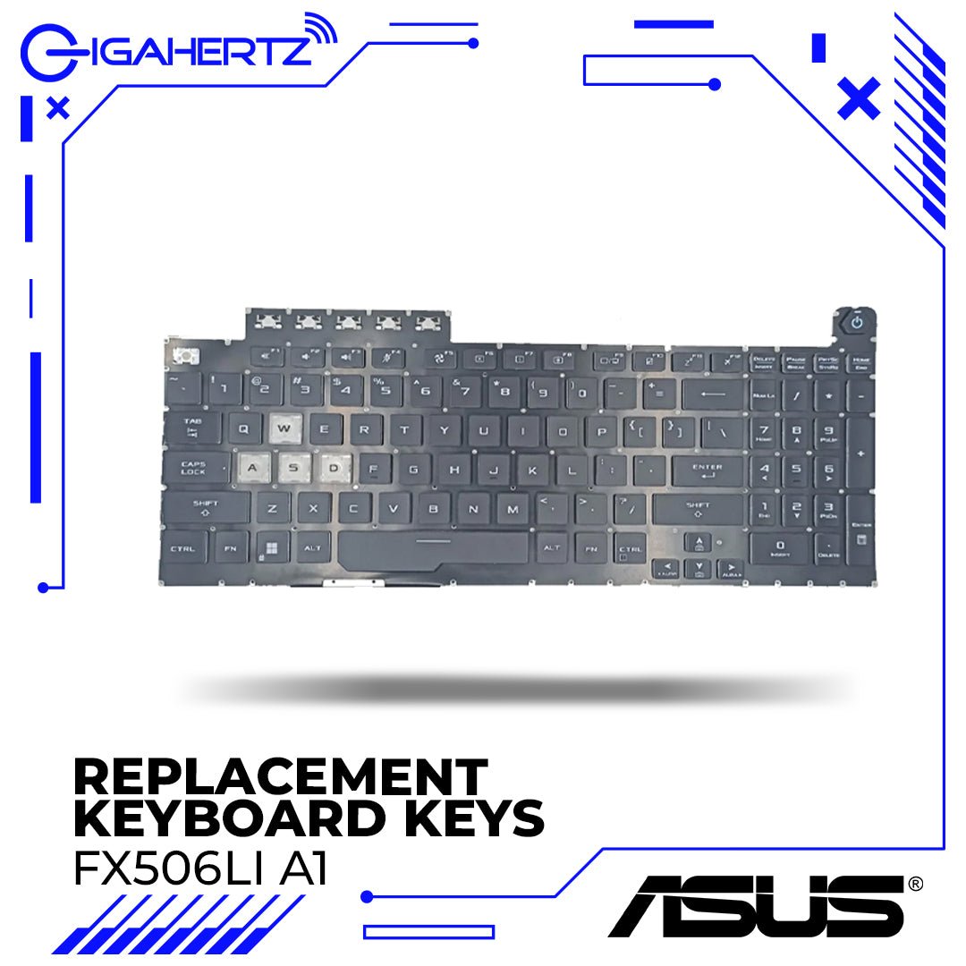 Replacement Keyboard Keys for Asus FX506LI A1 | Gigahertz