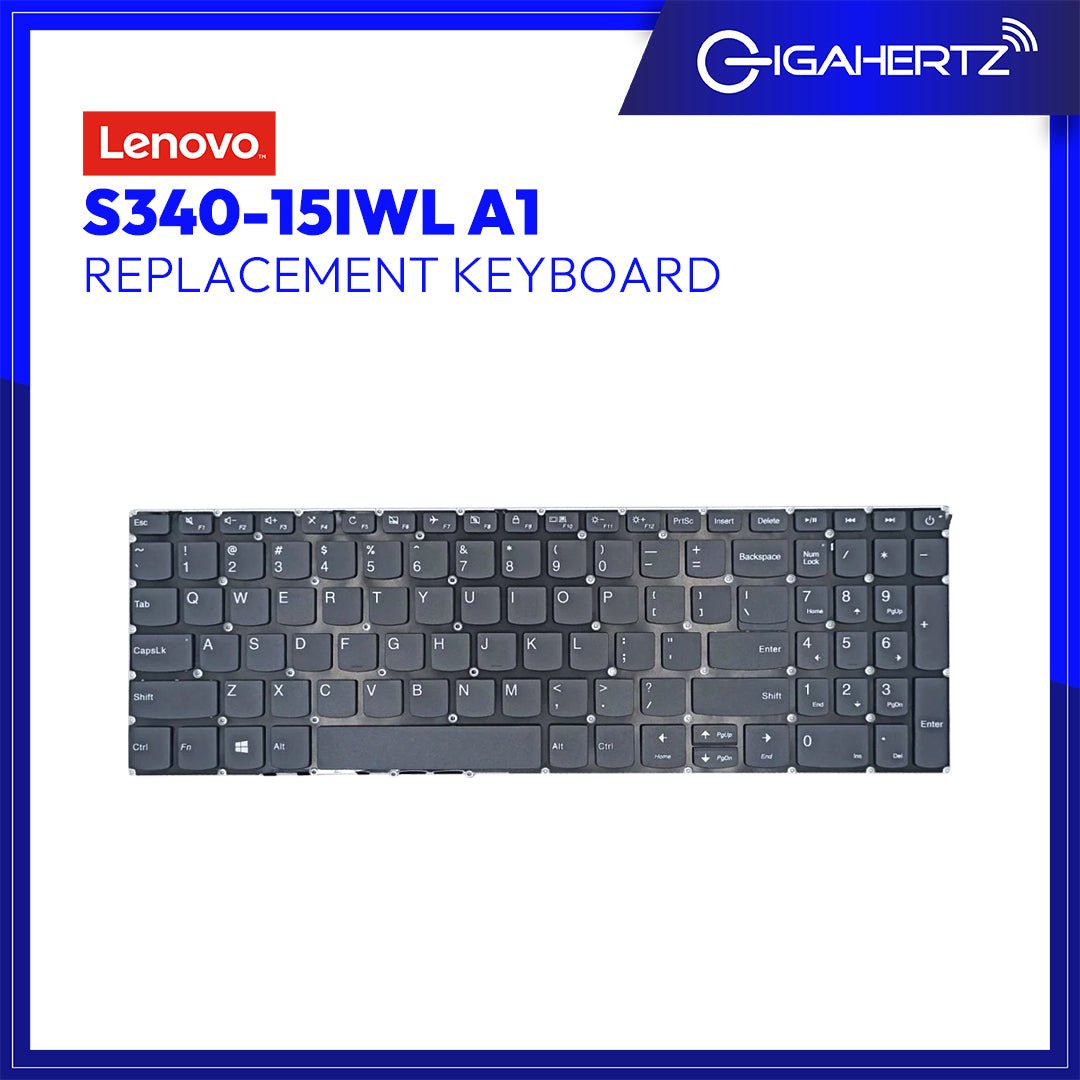 Replacement Keyboard Keys For Lenovo S340 - 15IWL A1 | Gigahertz