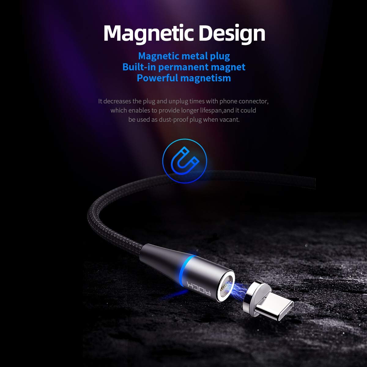 Rock Space G1 3in1 Magnetic 3A USB Cable | Gigahertz