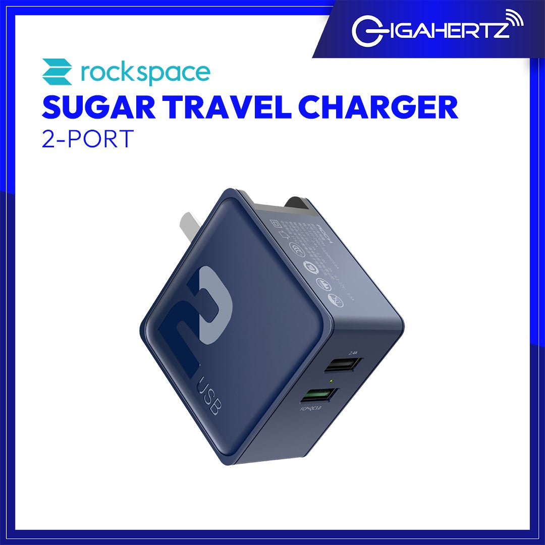 RockSpace Sugar Travel Charger (2 - Port) | Gigahertz