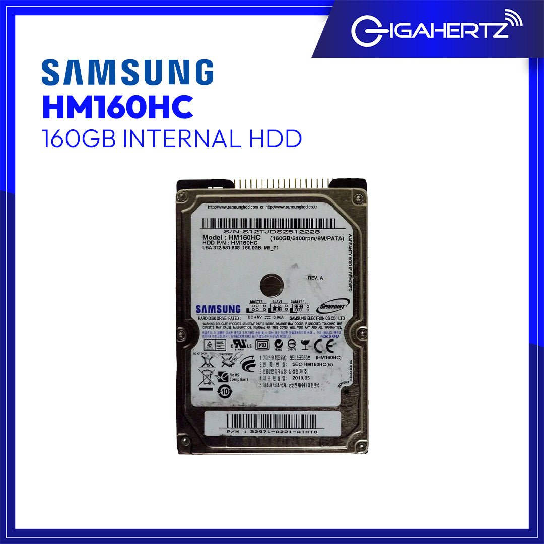 Samsung 160GB HM160HC HDD | Gigahertz