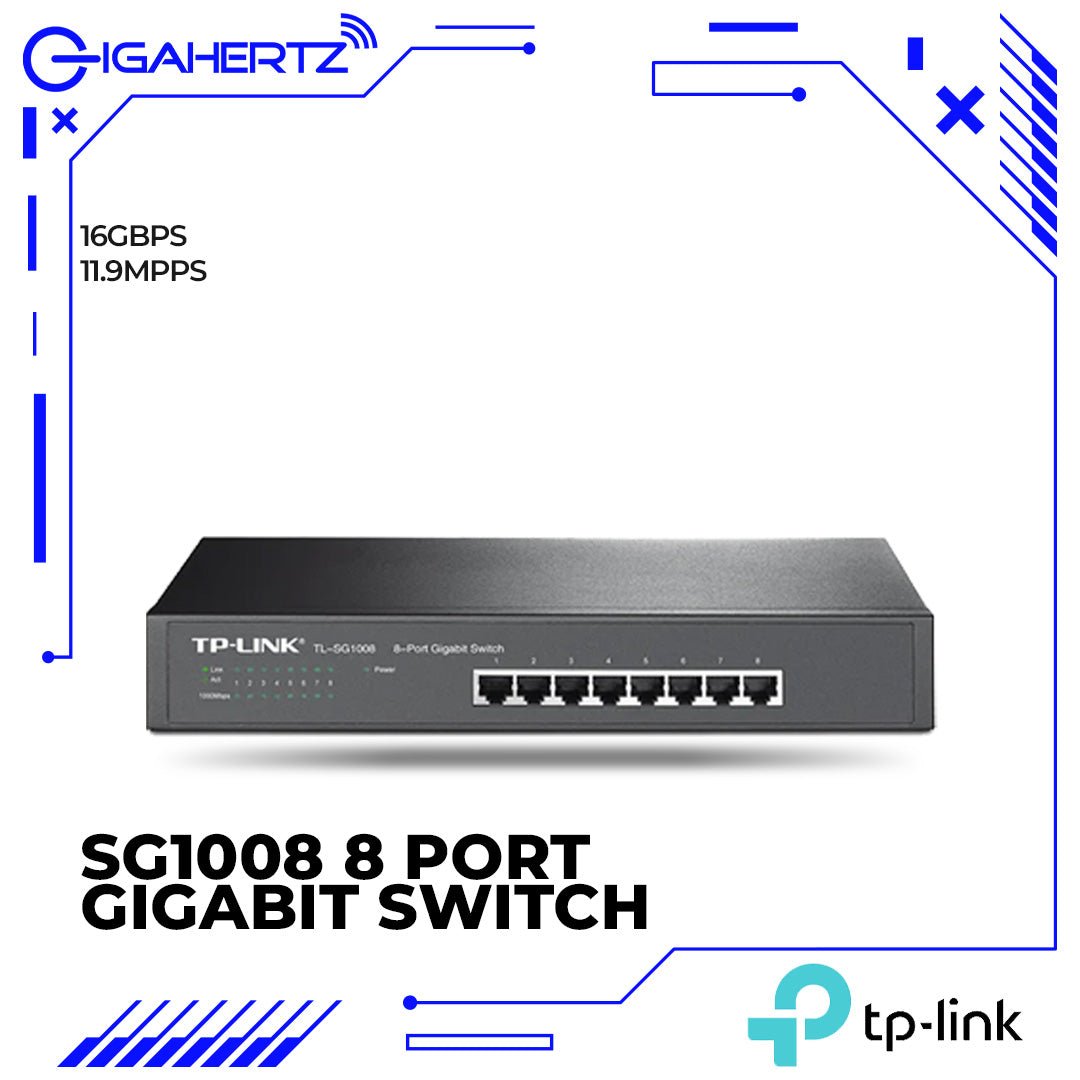 TP - Link SG1008 8 Port Gigabit Switch | Gigahertz