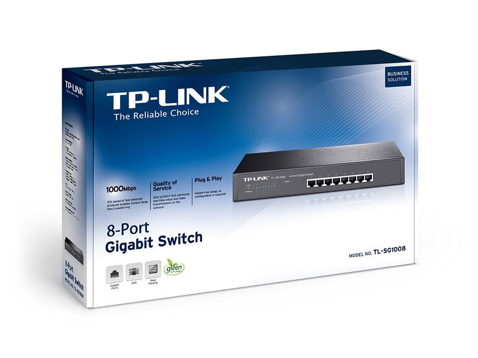 TP - Link SG1008 8 Port Gigabit Switch | Gigahertz