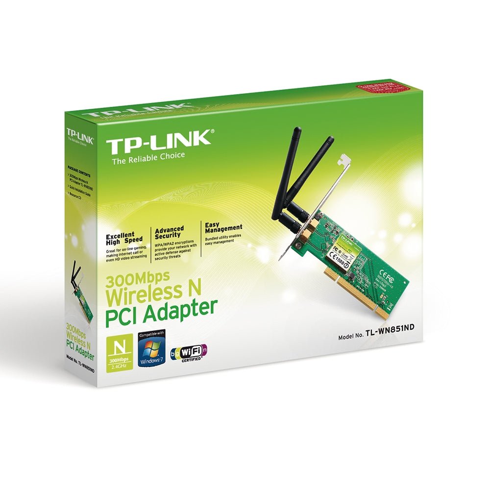 TP - Link WN851N 300Mbps Wireless N PCI Adapter | Gigahertz