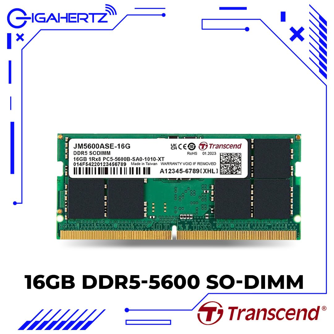 Transcend 16GB DDR5 - 5600 SO - DIMM | Gigahertz