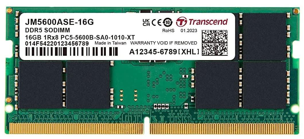 Transcend 16GB DDR5 - 5600 SO - DIMM | Gigahertz