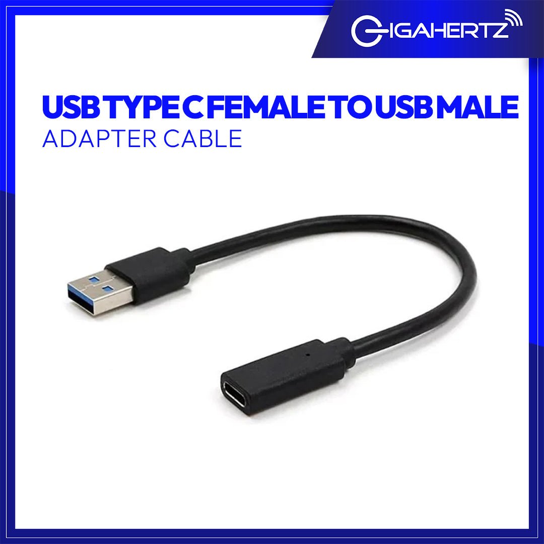 USB Type C Female To USB Male Adapter Cable | Gigahertz