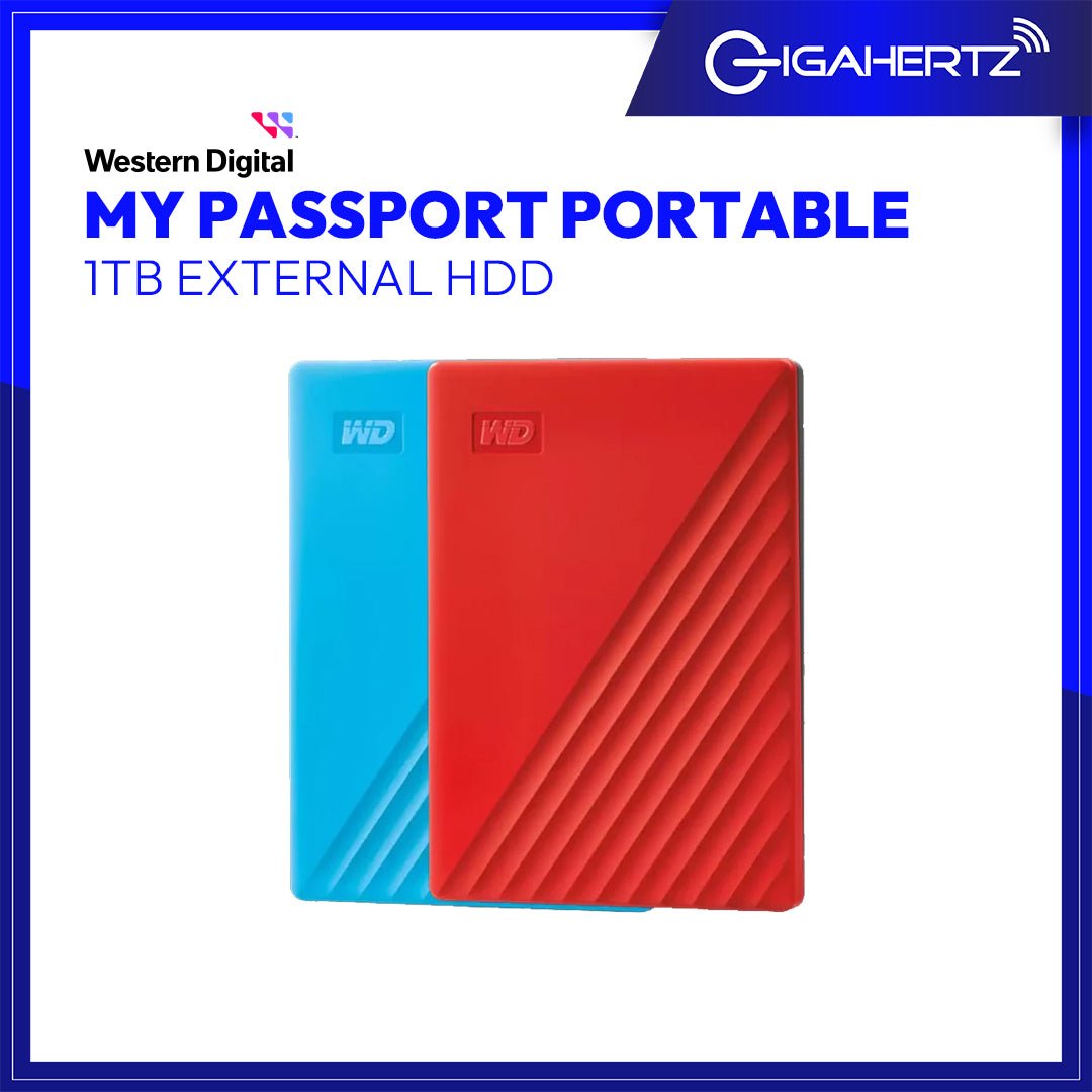 WD 1TB My Passport Portable External Hard Drive | Gigahertz