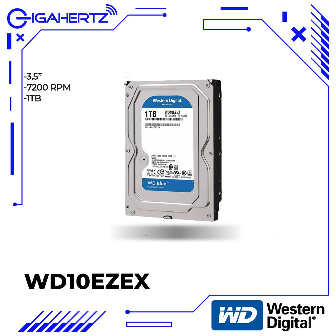 Western Digital WD10EZEX 1TB 7200 RPM Internal HDD | Gigahertz