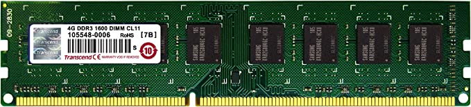 Transcend DDR3 RAM 4GB PC1600