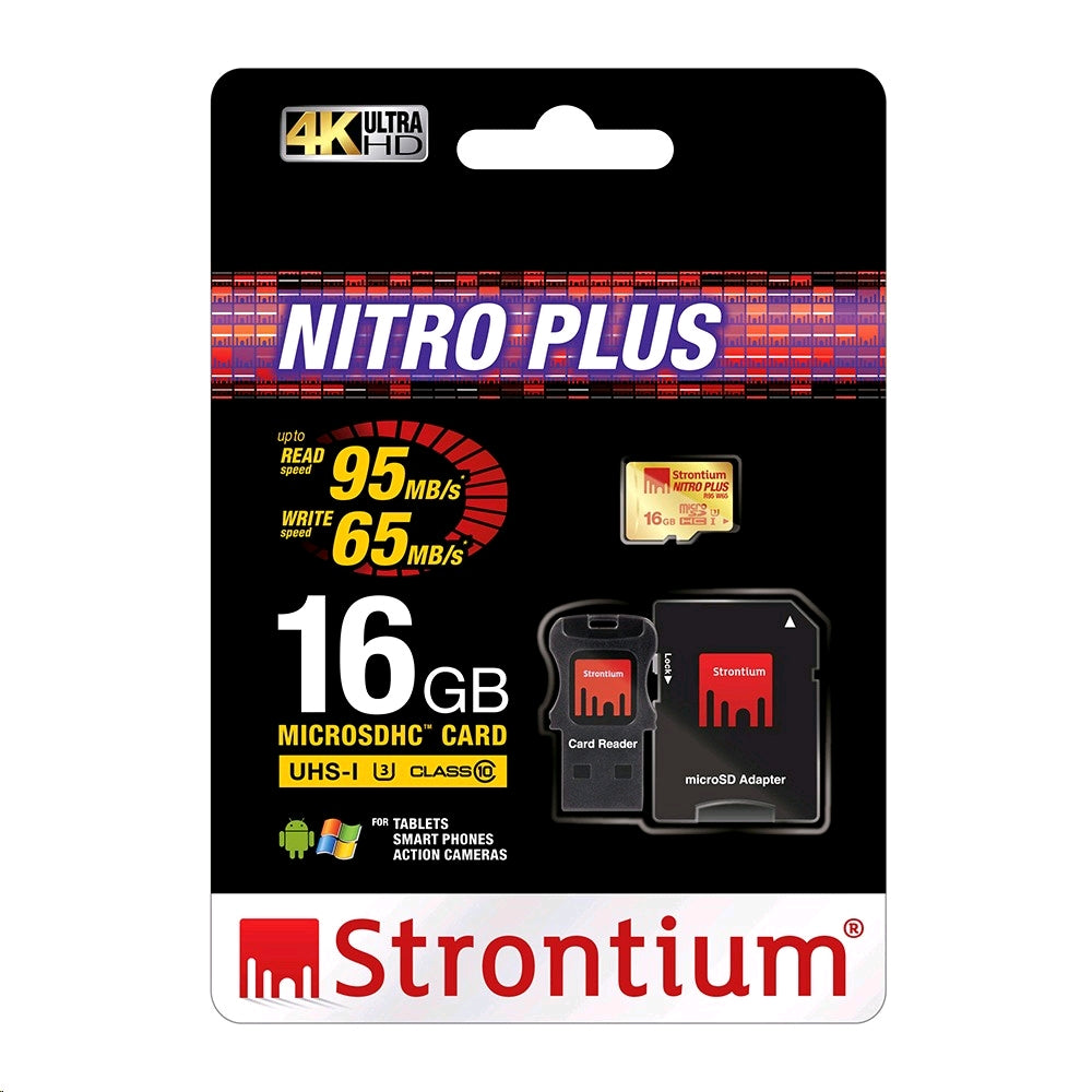 Strontium NITRO PLUS MicroSDHC Card 3-in-1