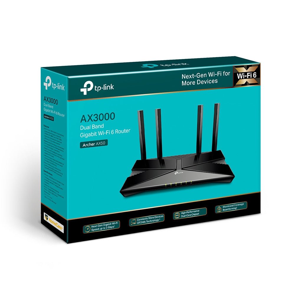 TP - Link AX3000 Dual Band Gigabit Wi - Fi 6 Router (Archer AX53) | Gigahertz